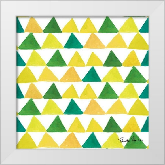 Zaman, Farida 20x20 White Modern Wood Framed Museum Art Print Titled - Mellow Yellow Step 05A
