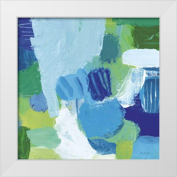 Zaman, Farida 20x20 White Modern Wood Framed Museum Art Print Titled - Mountain Reflection I