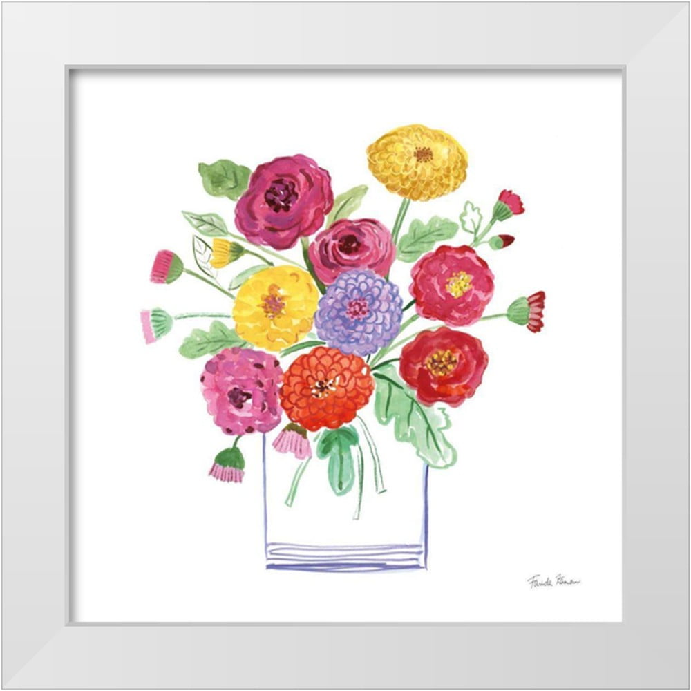 Zaman, Farida 20x20 White Modern Wood Framed Museum Art Print Titled