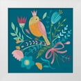 thumbnail image 1 of Zaman, Farida 20x20 White Modern Wood Framed Museum Art Print Titled - Royal Birds IV Blue, 1 of 4