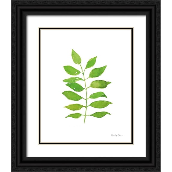 Zaman, Farida 20x24 Black Ornate Wood Framed with Double Matting Museum Art Print Titled - Fresh and Green IV