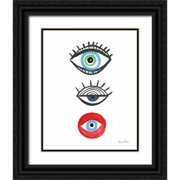 Zaman, Farida 20x24 Black Ornate Wood Framed with Double Matting Museum Art Print Titled - The Stare II