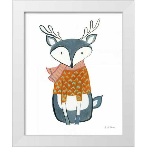 Zaman, Farida 20x24 White Modern Wood Framed Museum Art Print Titled - Neighborhood Pals VIII