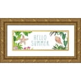 thumbnail image 1 of Zaman, Farida 24x11 Gold Ornate Wood Framed with Double Matting Museum Art Print Titled - Tropical Home XI on White, 1 of 4