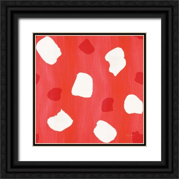 Zaman, Farida 26x26 Black Ornate Wood Framed with Double Matting Museum Art Print Titled - Tutti Frutti Pattern IVE