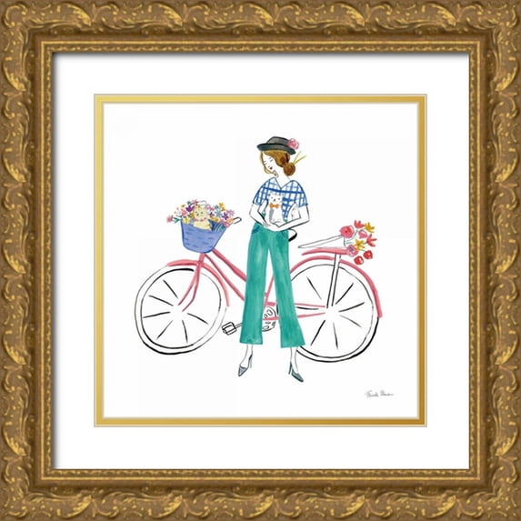 Zaman, Farida 26x26 Gold Ornate Wood Framed with Double Matting Museum Art Print Titled - Fun Times II