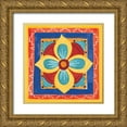 thumbnail image 1 of Zaman, Farida 26x26 Gold Ornate Wood Framed with Double Matting Museum Art Print Titled - Mucho Caliente VI Yellow, 1 of 4