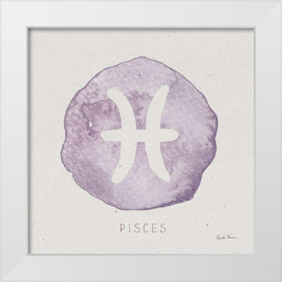 Zaman, Farida 26x26 White Modern Wood Framed Museum Art Print Titled - Mystic Zodiac XII