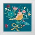 thumbnail image 1 of Zaman, Farida 26x26 White Modern Wood Framed Museum Art Print Titled - Royal Birds III Blue, 1 of 4