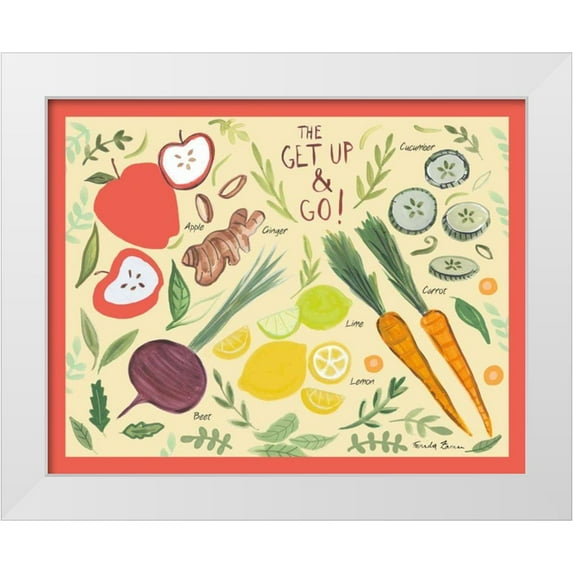 Zaman, Farida 32x26 White Modern Wood Framed Museum Art Print Titled - Fruity Smoothie I