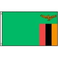 thumbnail image 1 of Zambia 3'x5'  Flag Rough Tex ® 68D, 1 of 1