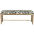 thumbnail image 1 of Zambia Bench-Color:Blue Pattern,Finish:White Washed, 1 of 4