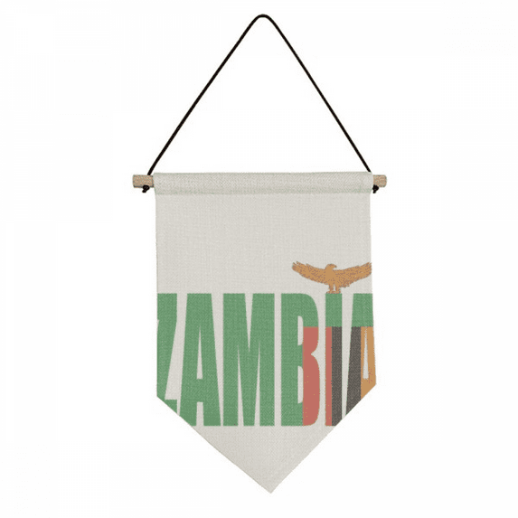 Zambia Country Flag Name Art Deco Fashion Canvas Flag Hanging Wall Art Decor Banner