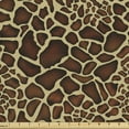 thumbnail image 1 of Ambesonne Zambia Fabric by the Yard Upholstery, Giraffe Skin Pattern, 10 Yards, Redwood Pale Yellow, 1 of 4