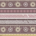thumbnail image 1 of Ambesonne Zambia Fabric by the Yard Upholstery, Antique Traditional Boho, 1 Yard, Dried Rose Yellow, 1 of 4