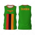 thumbnail image 1 of Zambia Flag Men Basketball Sports Jersey Running Fitness Multifunction Sleeveless tshirt Exclusive Custom Name Nunber, 1 of 9