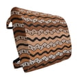 thumbnail image 1 of Zambia Lumbar Pillow, Tribal Pattern with Wavy Lines Geometric Triangles Kenyan Art Design, Soft Back Cushion for Office Chairs with Adjustable Straps, 14" x 13", Pale Brown Cinnamon, by Ambesonne, 1 of 7
