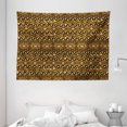thumbnail image 1 of Zambia Tapestry, Wild Tropical Animal Camouflage Skin Pattern Bohemian Folk Design, Wall Hanging for Bedroom Living Room Dorm Decor, 80W X 60L Inches, Light Caramel Dark Brown, by Ambesonne, 1 of 2