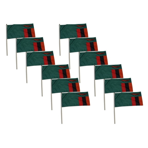Zambia flag 12 x 18 inch - 12 PK