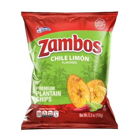 Zambos Premium Chile Limón Plantain Chips, 5.30 oz Bag