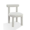 thumbnail image 1 of Zame 21 Inch Dining Chair Soft Cotton Boucle Upholstery Modern White - Saltoro Sherpi, 1 of 5