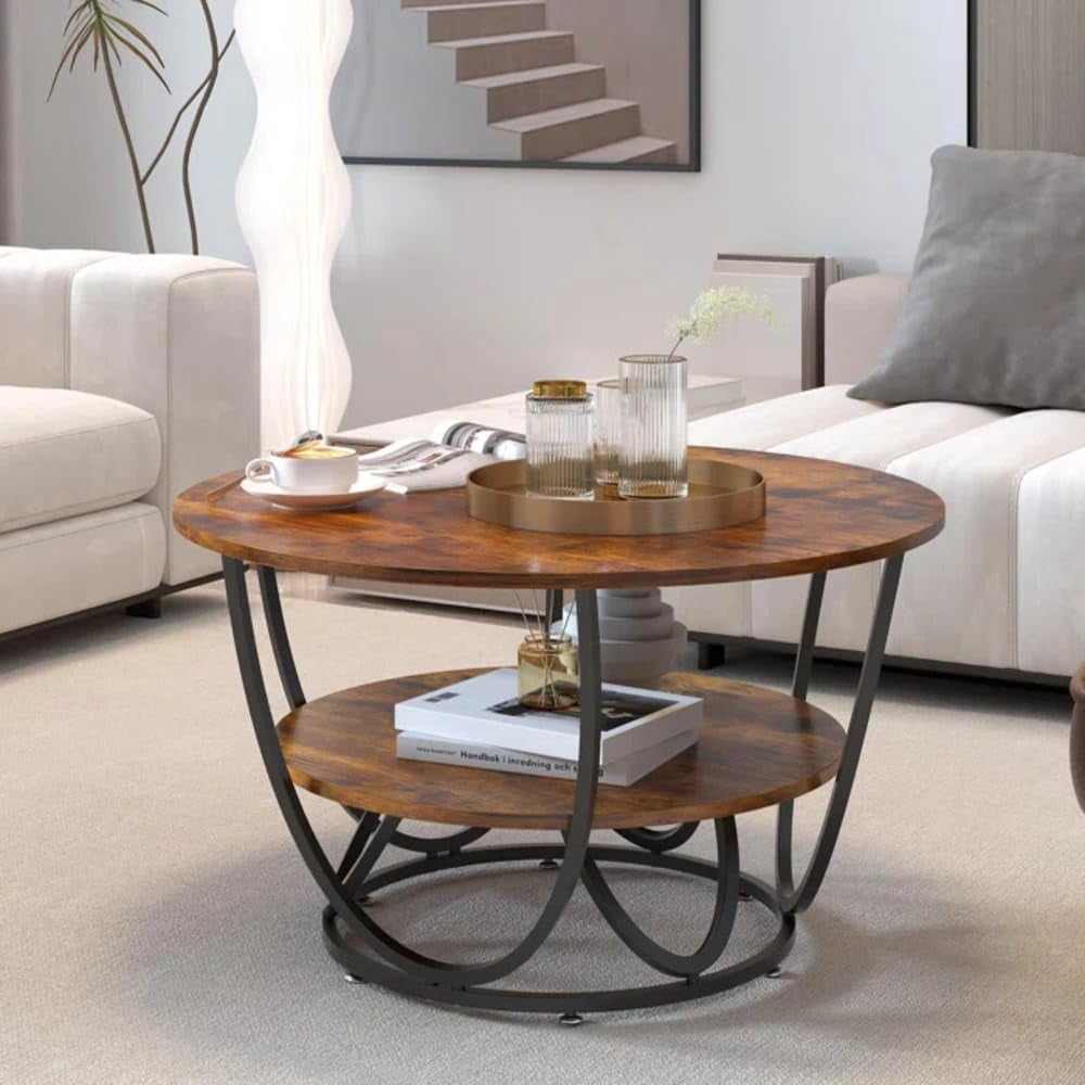 Wrought Tea Table Zamofy Wooden and Wrought Iron Coffee Table Classic Tea Table with ...