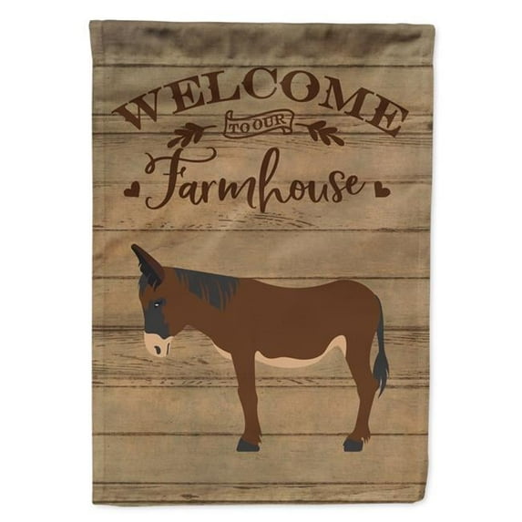 Zamorano-Leones Donkey Welcome Garden Flag - 11 x 0.01 x 15 in.