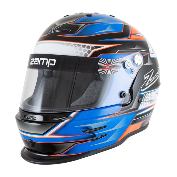 Zamp H753C2452 RZ-42Y Youth Helmet, Orange/Blue, 52