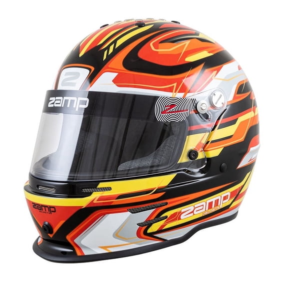Zamp H753C4257 RZ-42Y Youth Racing Helmet 57cm Red/Black/Orange Snell CMR2016