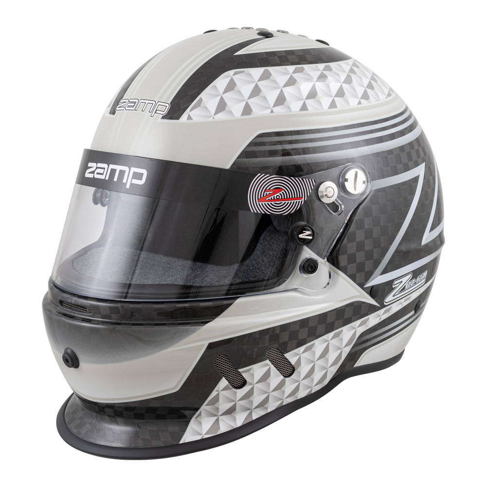 Zamp H775C15M RZ-65D Auto Racing Helmet Carbon Graphic Full Face SA2020 Black/Gray Medium