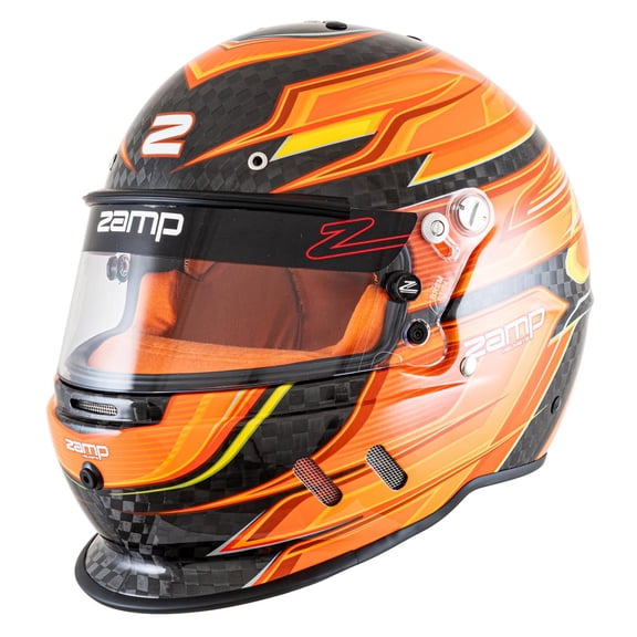 Zamp H781C30L RZ-67D SA2025 Racing Helmet, Flor Orange, Large