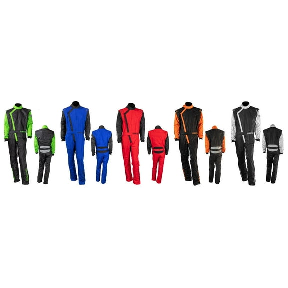 Zamp R07C09XL ZR-40 Adult Racing Suit, Green/Black, Extra Large