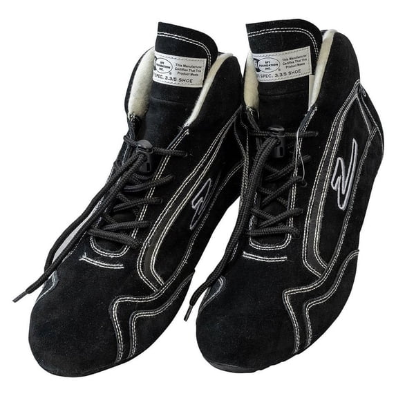 Zamp RS00100306 ZR-30 Mid-Top Driving Racing Shoes - SFI 3.3/5 - Black - Size 6