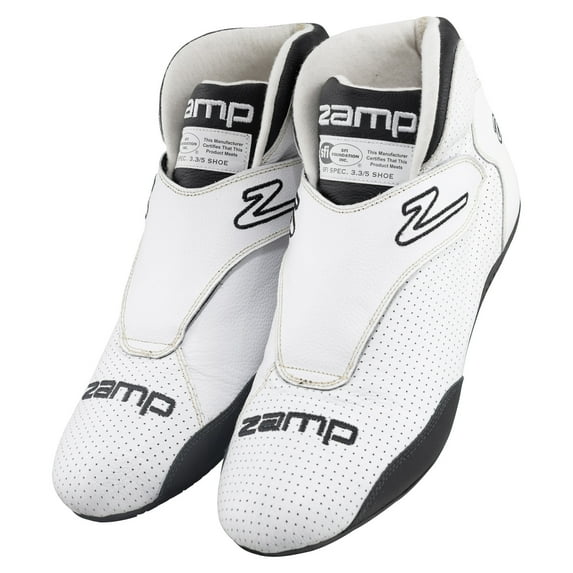 Zamp RS00400108 ZR-60 SFI 3.3/5 Auto Racing Driving Shoes, White, Size 8, Pair