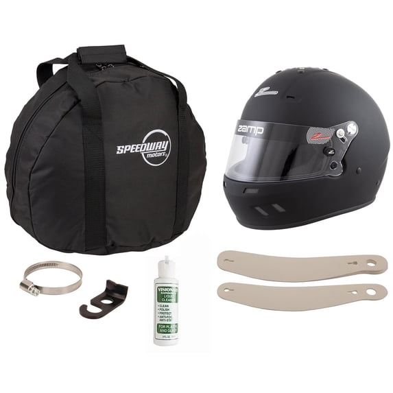 Zamp RZ-59 Helmet, Hook and Tear Off Kit, Black, Small