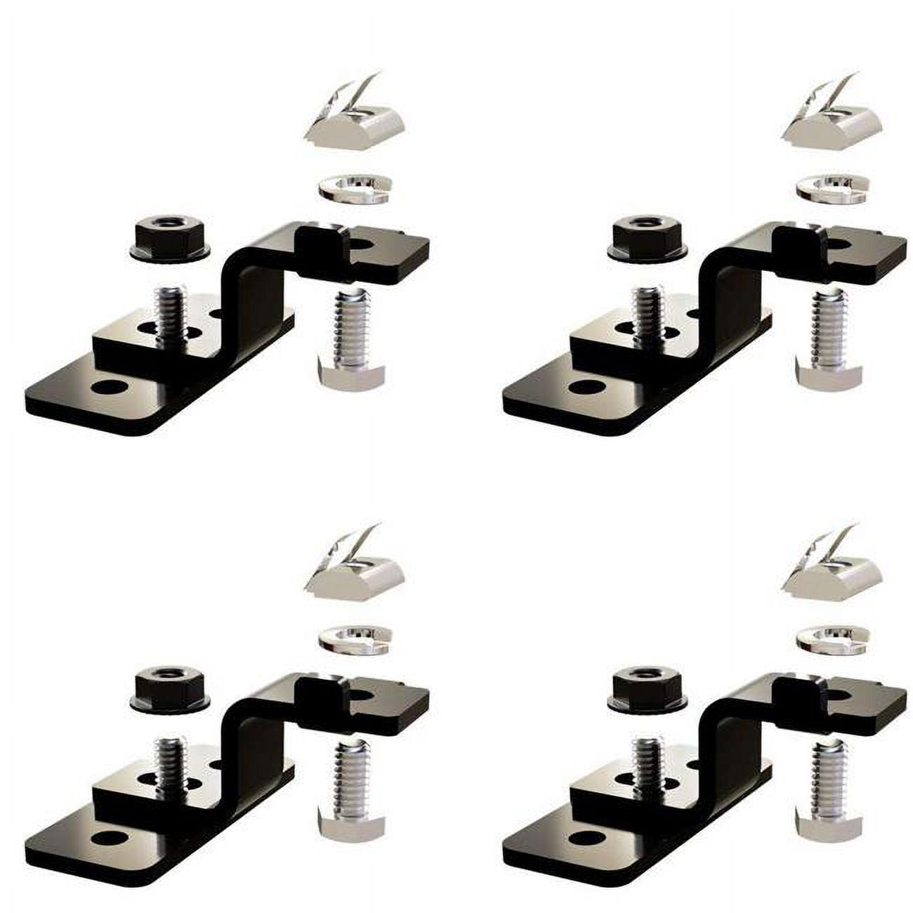 Zamp Solar MFT3004 4 ZBracket Roof Panel Mounting Foot Kit Black