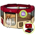 Zampa Portable Foldable Pet playpen Exercise Pen Kennel + Carrying Case