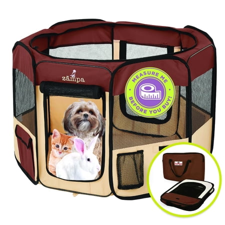 Zampa Portable Foldable Pet playpen For Large Dogs, Small Puppies & Cats, Water resistant