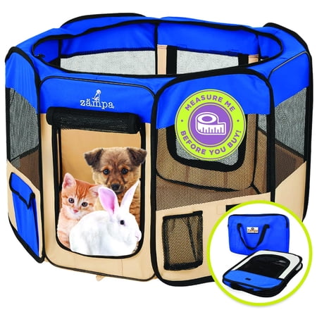 Zampa Portable Foldable Pet playpen For Large Dogs, Small Puppies & Cats, Water resistant