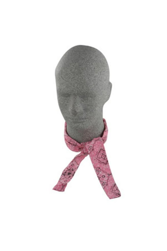 Zan Headgear Cotton Cooldanna Head/Neck Wrap Pink Paisley