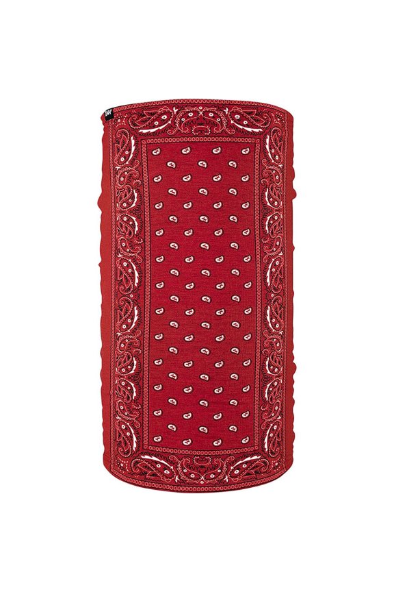 Zan Headgear Fleece Lined Motley Neck Tube Red Paisley