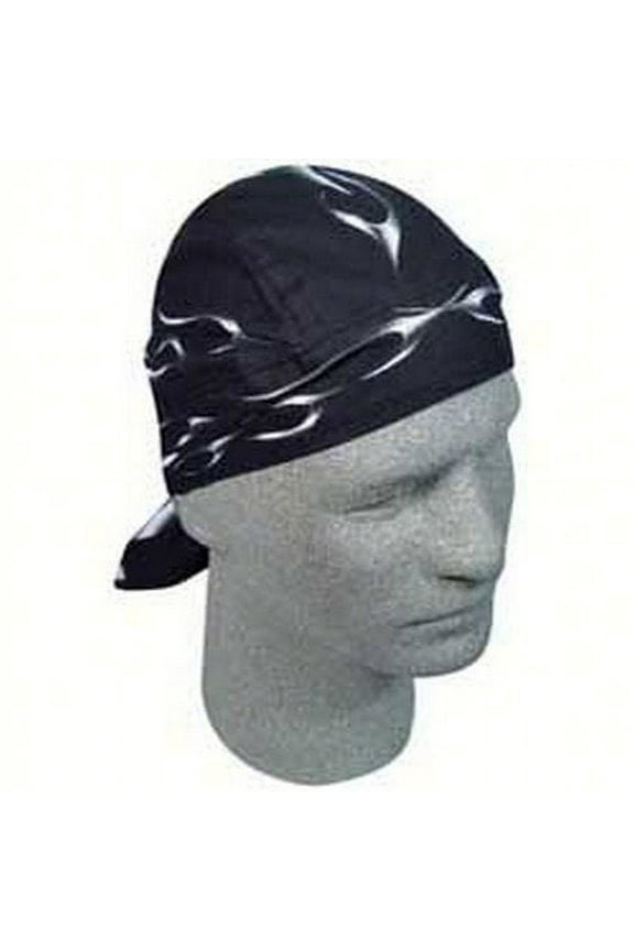Zan Headgear Black Tank Flame Flydanna Headwrap Tank Flame Black