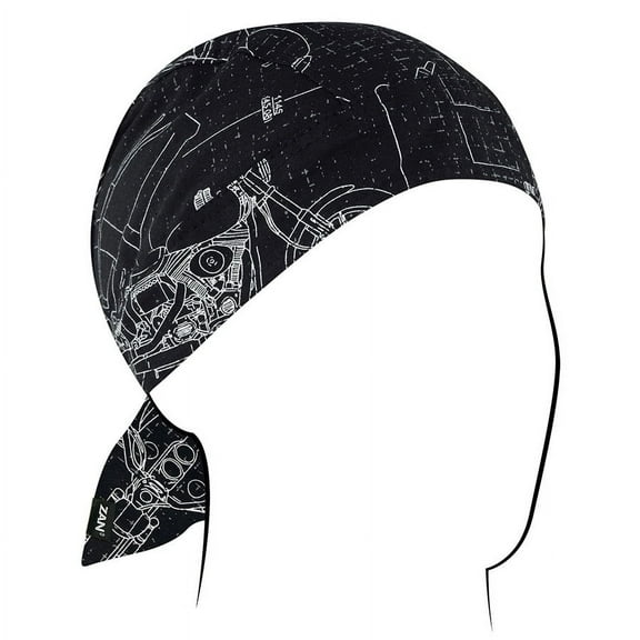 Zan Headgear Cotton Flydanna Headwrap Moto Blueprint