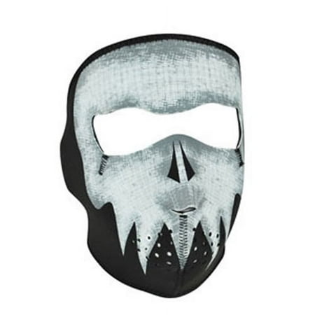 Zan Headgear Full Face Mask Gray Skull Glow in the Dark (OSFM, Black Gray Skull Glow in the Dark)