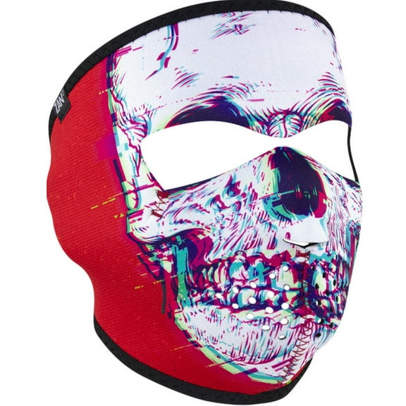 Zan Headgear Full Face Neoprene Facemask Glitched Skull