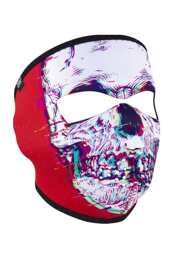 Zan Headgear Full Face Neoprene Facemask Glitched Skull