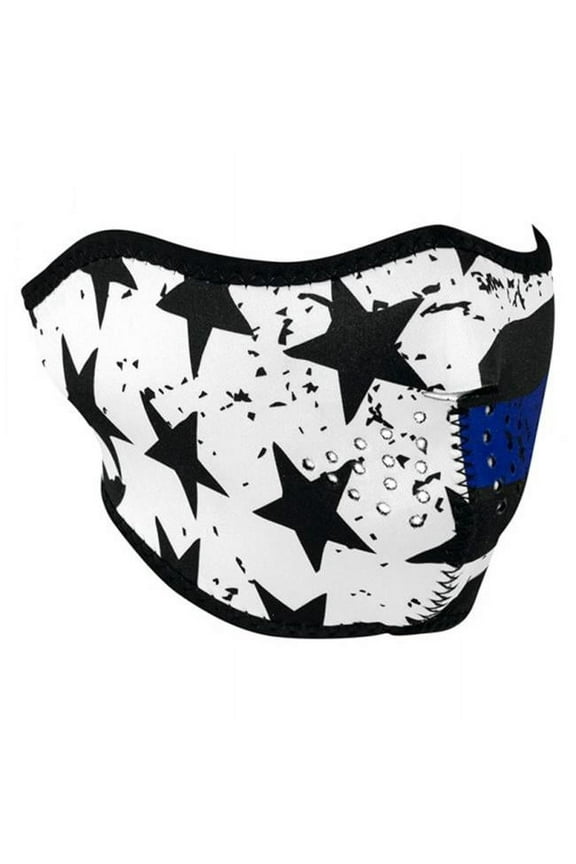 Zan Headgear Half Mask, Neoprene, Thin Blue Line Half Mask,