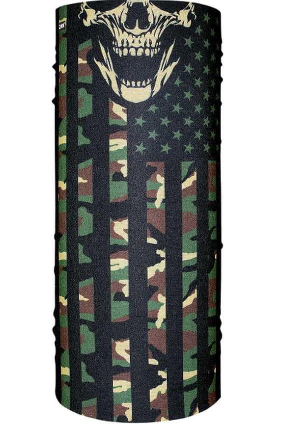 Zan Headgear Motley Neck Tube Camo Flag