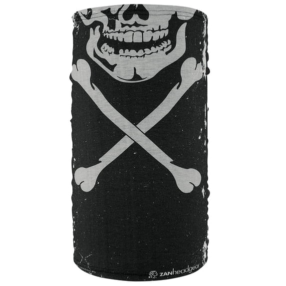 Zan Headgear Skull/Crossbones Fleece-Lined Motley Tube