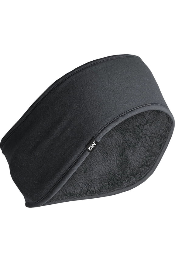 Zan Headgear Sportflex Ear Warmer High-Pile Headband Black
